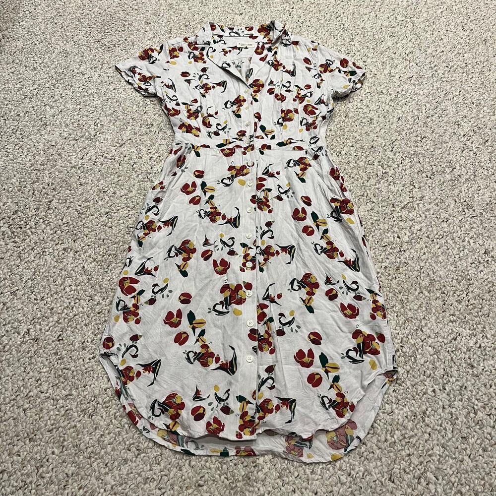 Bridge & Burn Dolores Shirt Dress Tulip Floral Sz S Feminine Cottagecore Casual